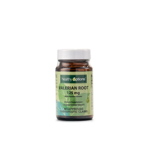 Picture of Rated 4.0 out of 5 stars4.0Click to scroll to reviews Healthy Options Valerian Root 125mg 100 Tablets