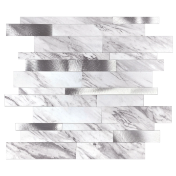 Picture of HOMER SA TILE 30.3X29.7X0.40CM STR LAY WHITE SILVER