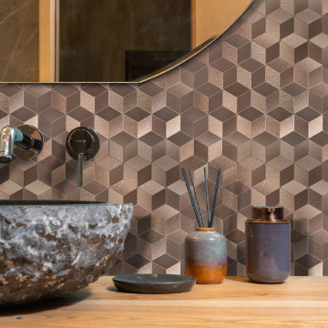 Picture of HOMER SA TILE 28.3X27.2X0.40CM 3D COPPER