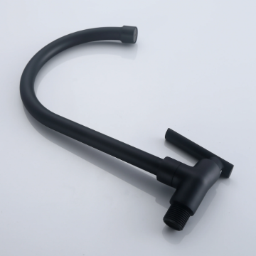Picture of Axis Danube Wall Tap Gooseneck Matte Black, AXS01FW202B