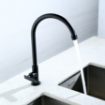 Picture of Axis Danube Pillar Tap Gooseneck  Matte Black, AXS01FD251B